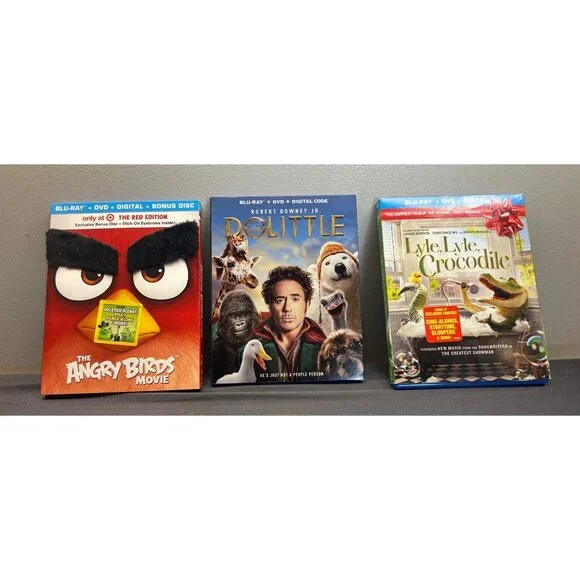 Disney Blu Ray DVD Lot 28 Kids Movies Cars 3 Sonic Goosebumps Big Hero Toy Story - Picture 8 of 9